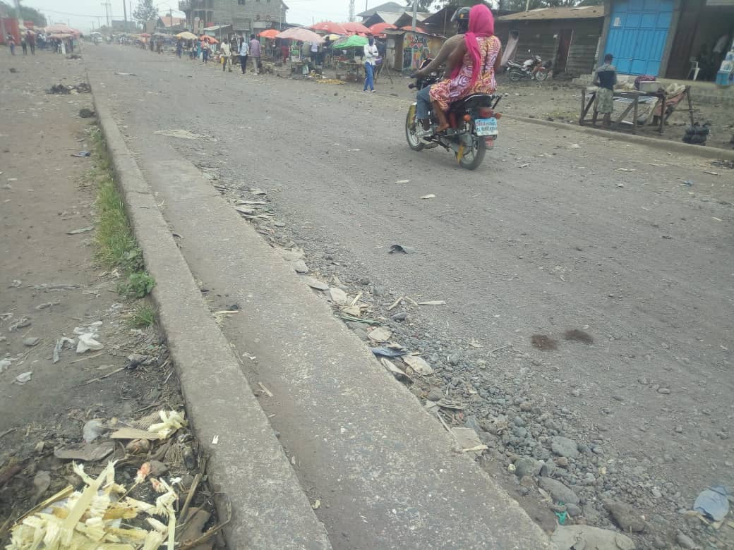 Goma-Infrastructure: l’inachèvement du tronçon roultier entrée président-Katindo-Majengo cause des domages aux usagers