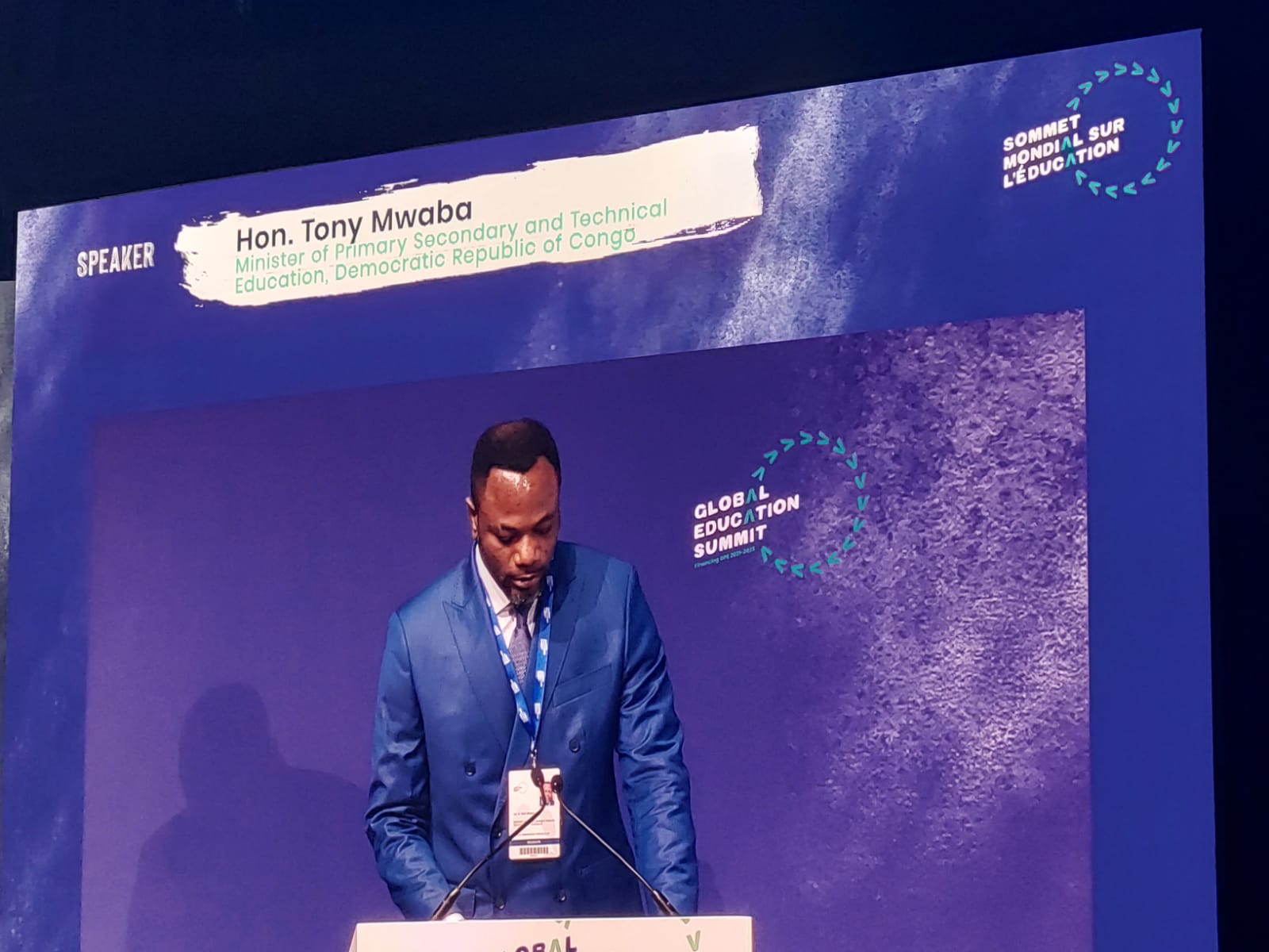 RDC-EPST: le ministre Tony MWABA au sommet mondial sur l’éducation à Londres