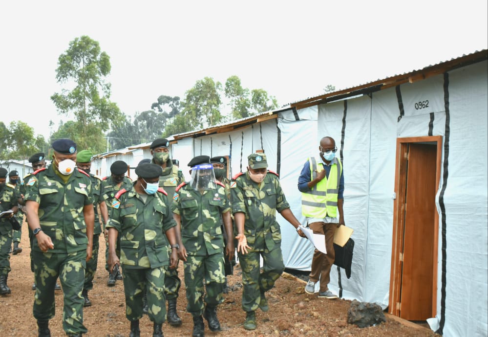 Nord-Kivu :Gabriel Amisi inspecte sur les fonds remis aux génies militaires pour la construction des maisons