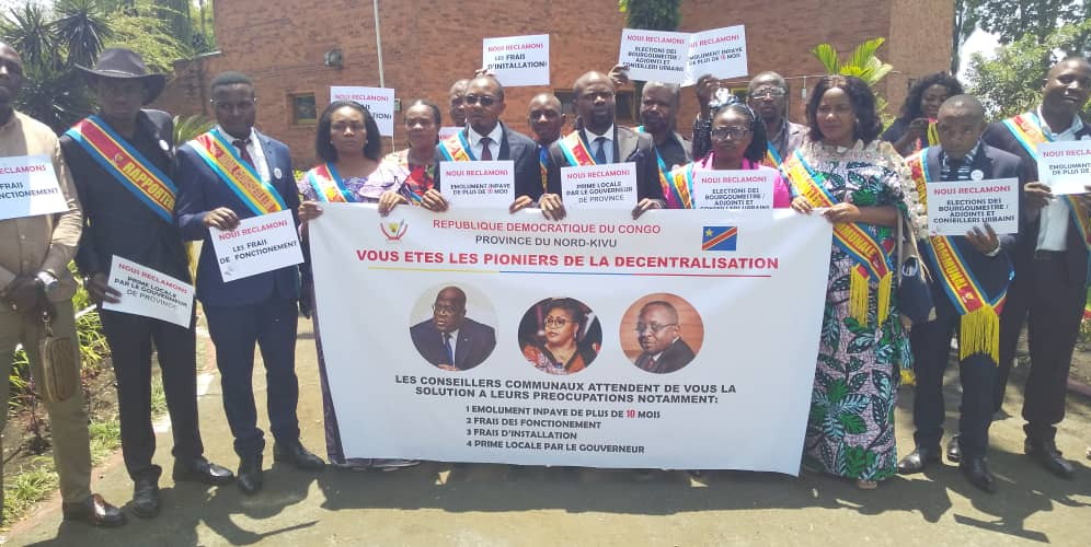 Nord-Kivu : les conseillers municipaux de Goma en sit-in pour réclamer leurs émoluments